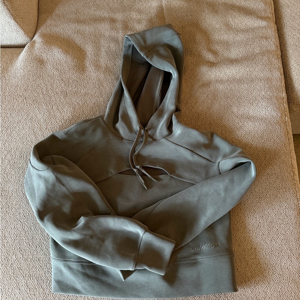 Lululemon Green Cropped Hoodie